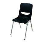 Hollow Back Stackable PP Plastic Training Room Chairs With Writing Pad