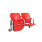 Big Red Back Height 880mm Folding Stadium Chair With Armrests  Impact Resistance