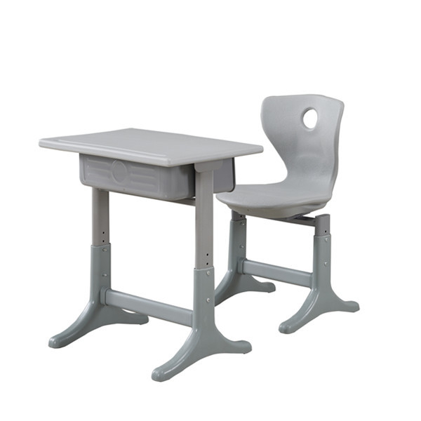 Durable PE High School Desk And Chair 750mm Height Student Reading Table And Chair